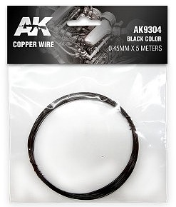 AK Copper Wire 0.45mm x 5 meters (Black) Miscellaneous Detailing Item Kit #9304