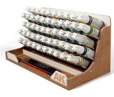 AK Modular Paint Organizer Stand for 17ml (Holds 52 Bottles & Brushes)