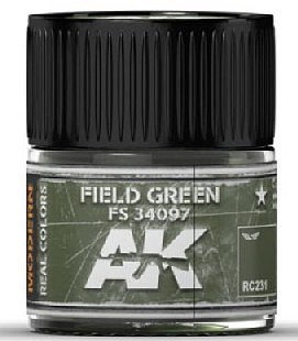 AK Field Green FS34097 Acrylic Lacquer Paint 10ml Bottle Hobby and Model Paint #rc231
