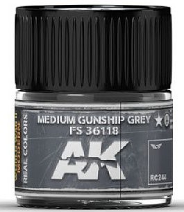 AK Medium Gunship Grey FS36118 Acrylic Lacquer Paint 10ml Bottle Hobby and Model Paint #rc244