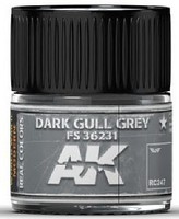 AK Real Colors- Dark Gull Grey FS36231 Acrylic Lacquer Paint 10ml Bottle AK Real Colors- Dark Gull Grey FS36231 Acrylic Lacquer Paint 10ml Bottle