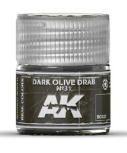 AK Dark Olive Drab N31 Acrylic Lacquer Paint 10ml Bottle Hobby and Model Paint #rc25