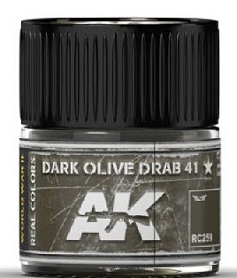 AK Dark Olive Drab 41 Acrylic Lacquer Paint 10ml Bottle Hobby and Model Paint #rc259