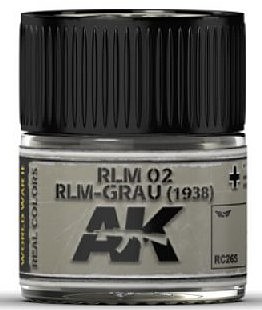 AK RLM02 RLM-Grau (1938) Acrylic Lacquer Paint 10ml Bottle Hobby and Model paint #rc265