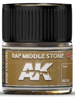 AK RAF Middle Stone Acrylic Lacquer Paint 10ml Bottle Hobby and Model Paint #rc292
