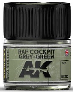 AK .RAF Cockpit Grey-Green Acrylic Lacquer Paint 10ml Bottle Hobby and Model Paint #rc293
