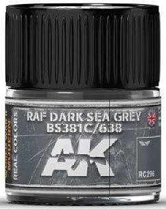 AK .RAF Dark Sea Grey BS381C/638 Acrylic Lacquer Paint 10ml Bottle Hobby and Model Paint #rc296