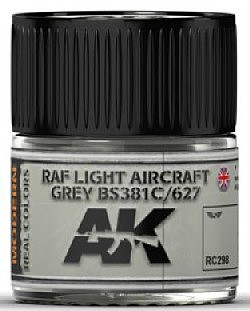 AK RAF Light Aircraft Grey BS381C/627 Acrylic Lacquer Paint 10ml Hobby and Model Paint #rc298