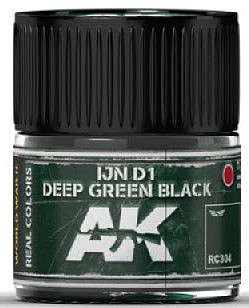 AK IJN D1 Deep Green Black Acrylic Lacquer Paint 10ml Bottle Hobby and Model Paint #rc304