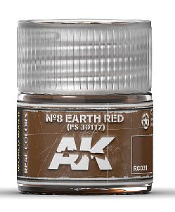 AK N8 Earth Red FS30117 Acrylic Lacquer Paint 10ml Bottle Hobby and Model Paint #rc31