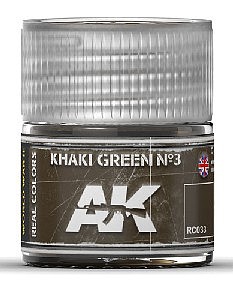 AK Khaki Green N3 Acrylic Lacquer Paint 10ml Bottle Hobby and Model Paint #rc33