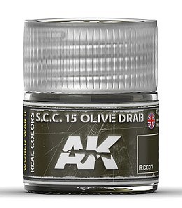 AK SCC 15 Olive Drab Acrylic Lacquer Paint 10ml Bottle Hobby and Model Paint #rc37