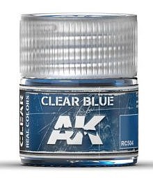 AK Clear Blue Acrylic Lacquer Paint 10ml Bottle Hobby and Model Paint #rc504