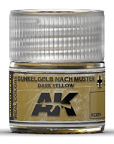 AK Muster Dark Yellow Acrylic Lacquer Paint 10ml Bottle Hobby and Model Paint #rc59