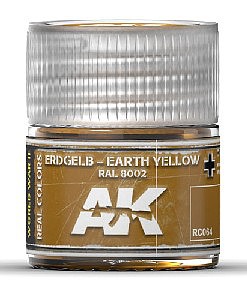 AK Earth Yellow RAL8002 Acrylic Lacquer Paint 10ml Bottle Hobby and Model Paint #rc64