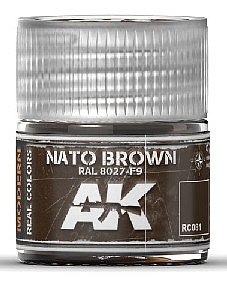 AK NATO Brown RAL8027 F9 Acrylic Lacquer Paint 10ml Bottle Hobby and Model Paint #rc81