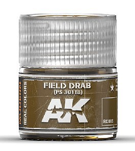 AK Field Drab FS30118 Acrylic Lacquer Paint 10ml Bottle Hobby and Model Paint #rc85