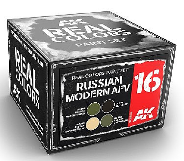 AK Russian Modern AFV Acrylic Lacquer Paint Set (4) 10ml Bottles Hobby and Model Paint #rcs16