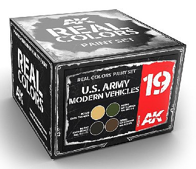 AK US Army Modern Vehicle Acrylic Lacquer Paint Set (4) 10ml Bottles Hobby and Model Paint #rcs19