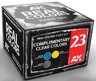 AK Complementary Clear Colors Acrylic Lacquer Paint Set (3) 10ml Hobby and Model Paint #rcs23