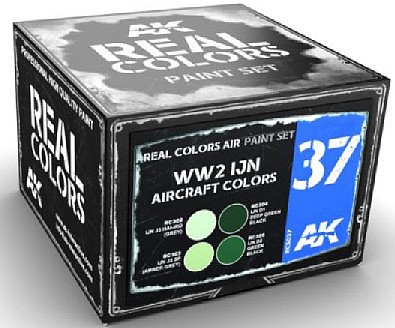 AK WWII IJN Aircraft Acrylic Lacquer Paint Set (4) 10ml Bottles Hobby and Model Paint #rcs37