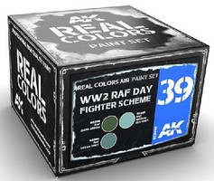 AK Real Colors- WWII RAF Day Fighter Scheme Acrylic Lacquer Paint Set (3) 10ml Bottles AK Real Colors- WWII RAF Day Fighter Scheme Acrylic Lacquer Paint Set (3) 10ml Bottles