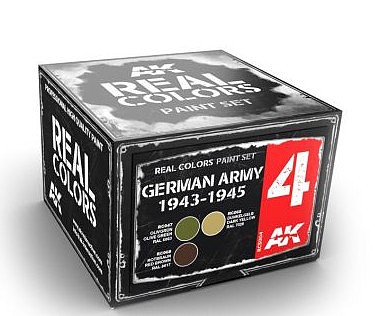 AK German Army 1943-1945 Acrylic Lacquer Paint Set (3) 10ml Bottles Hobby and Model Paint #rcs4