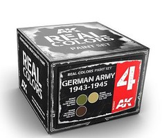 AK Real Colors- German Army 1943-1945 Acrylic Lacquer Paint Set (3) 10ml Bottles AK Real Colors- German Army 1943-1945 Acrylic Lacquer Paint Set (3) 10ml Bottles