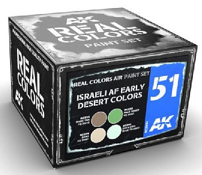 AK Israeli AF Early Desert Acrylic Lacquer Paint Set (4) 10ml Hobby and Model Paint #rcs51
