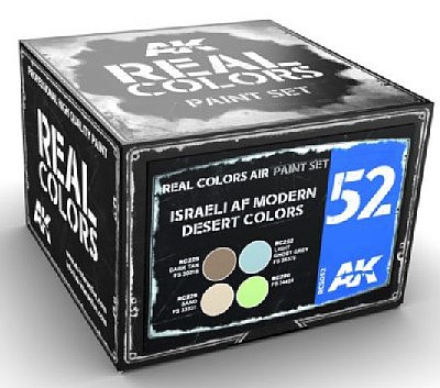 AK Israeli AF Modern Desert Acrylic Lacquer Paint Set (4) 10ml Hobby and Model Paint #rcs52