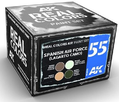 AK FAE (Lagarto Camo) AF Acrylic Lacquer Paint Set (4) 10ml Bottles Hobby and Model Paint #rcs55