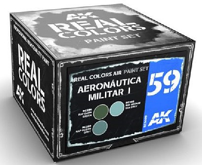 AK Aeronautica Militar I Acrylic Lacquer Paint Set (3) 10ml Hobby and Model Paint #rcs59