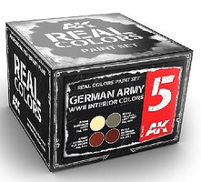 AK Real Colors- German Army WWII Interior Acrylic Lacquer Paint Set (4) 10ml Bottles AK Real Colors- German Army WWII Interior Acrylic Lacquer Paint Set (4) 10ml Bottles