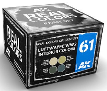 AK Luftwaffe WWII Interior Acrylic Lacquer Paint Set 10ml Bottles Hobby and Model Paint #rcs61