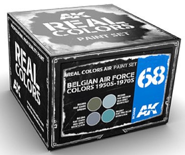 AK Belgian Air Force 1950s-1970s Acrylic Lacquer Paint Set (4) 10ml Hobby and Model Paint #rcs68