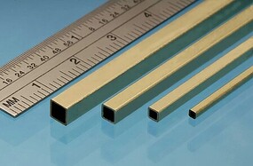 Albion Square Brass Tube 3.96 x 3.96 mm 2pcs