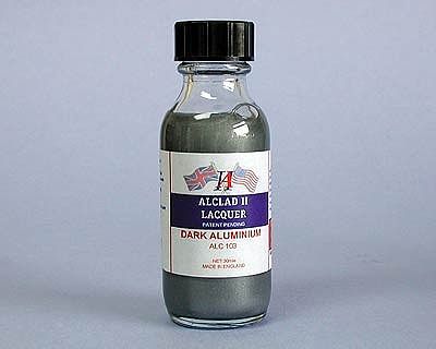 Alclad 1oz. Bottle Dark Aluminum Lacquer Hobby and Model Lacquer Paint #103