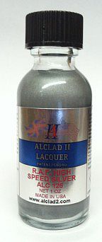 Alclad 1oz. Bottle High Speed Silver Lacquer Hobby and Model Lacquer Paint #125