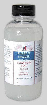 Alclad 4oz. Bottle Clear Coat Flat Hobby and Model Acrylic Paint #314