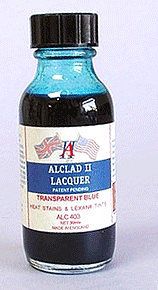 Alclad 1oz. Bottle Transparent Blue Lacquer Hobby and Model Lacquer Paint #403