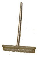 Alexander Push Broom (Unpainted Metal Casting) (3) HO Scale Model Railroad Building Accessory #3905