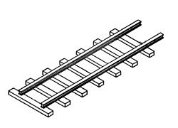 Alexander Straight Mine Track 18 gauge (4) HO Scale Model Railroad Road Accessory #9806