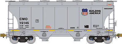 American-Limited 3281 Cu.Ft. 2-Bay Covered Hopper Union Pacific HO Scale Model Train Freight Car #1002
