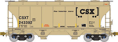 American-Limited 3281 Cu.Ft. 2-Bay Covered Hopper CSX #243392 HO Scale Model Train Freight Car #1022