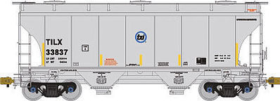 American-Limited 3281 Cu.Ft. 2-Bay Covered Hopper TXI TILX #33837 (gray) HO Scale Model Train Freight Car #1042