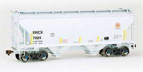 American-Limited Trinity 3281 cubic foot 2-Bay Covered Hopper ERCX #7024 HO Scale Model Train Freight Car #2004