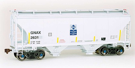 American-Limited Trinity 3281 2-Bay Covered Hopper GNAX #2631 HO Scale Model Train Freight Car #2018