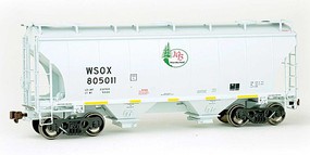 American-Limited Trinity 3281 2-Bay Covered Hopper WSOX #805011 HO Scale Model Train Freight Car #2050