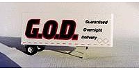 A-Line Decal 28Wedge Trlr G.O.D - HO-Scale