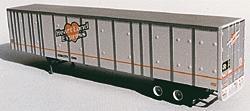A-Line 53 Plate Trailer - Painted White w/Silver Ribs HO Scale Model Railroad Vehicle #50505